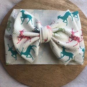 Colorful deer’s Headwrap bow